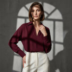 Women's Long Sleeve Button-Down Bodysuit Shirt