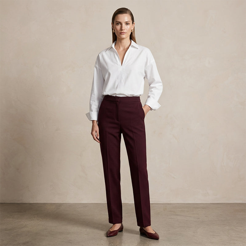 Women's Long Sleeve Button-Down Bodysuit Shirt