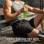 🏃 Breathable Athletic Shorts – Zippered Pockets, Quick-Dry & Elastic Waistband
