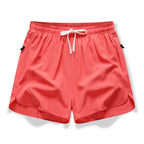 🏃 Breathable Athletic Shorts – Zippered Pockets, Quick-Dry & Elastic Waistband