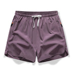 🏃 Breathable Athletic Shorts – Zippered Pockets, Quick-Dry & Elastic Waistband