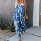 Women's Fashion Spaghetti Strap Printed Jumpsuit