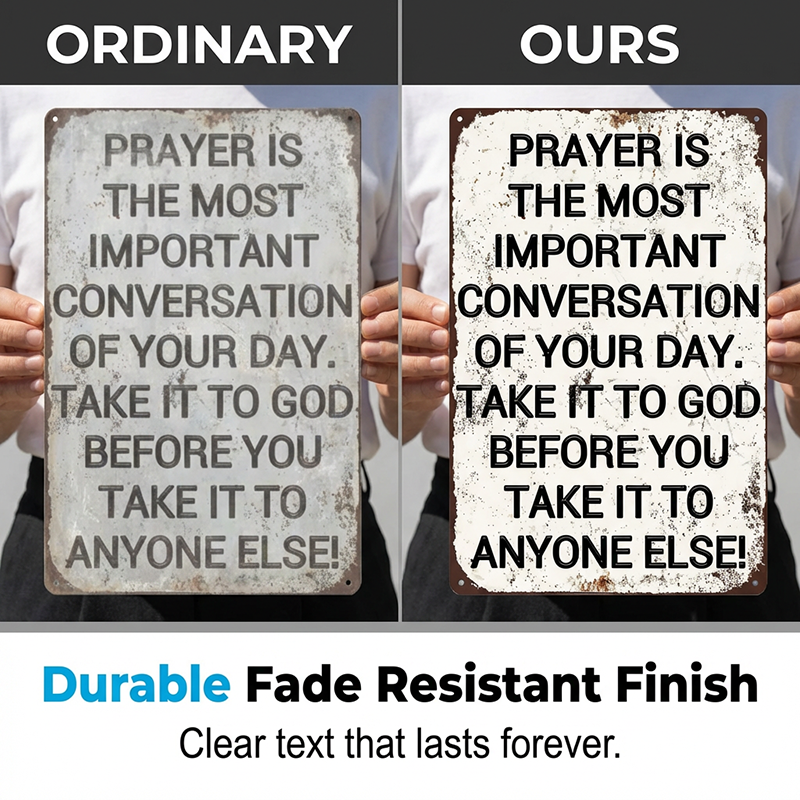 Christian Prayer Quote Metal Tin Sign