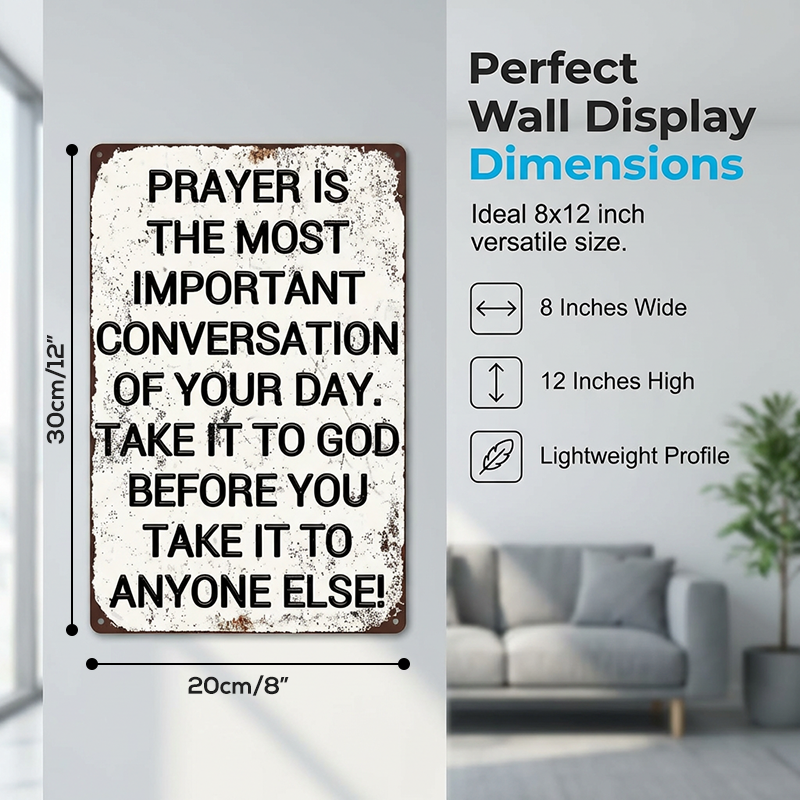 Christian Prayer Quote Metal Tin Sign
