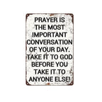 Christian Prayer Quote Metal Tin Sign