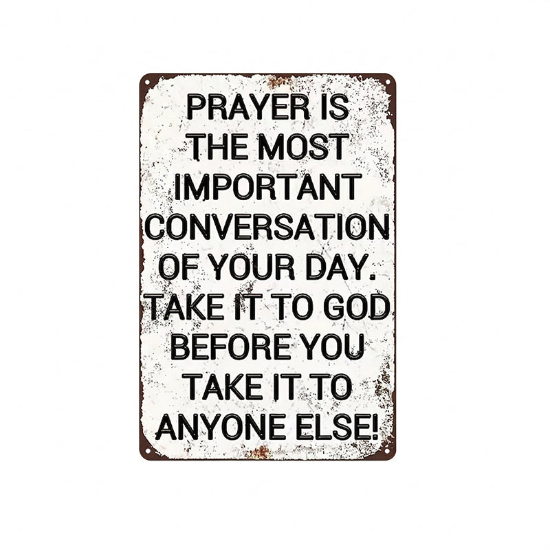 Christian Prayer Quote Metal Tin Sign