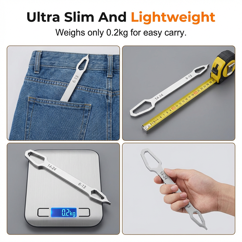 Universal Double-Headed Self-Tightening Wrench