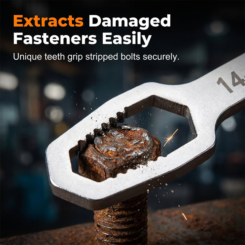 Universal Double-Headed Self-Tightening Wrench