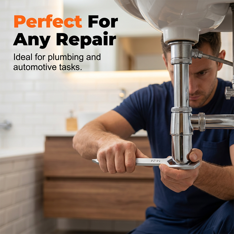 Universal Double-Headed Self-Tightening Wrench