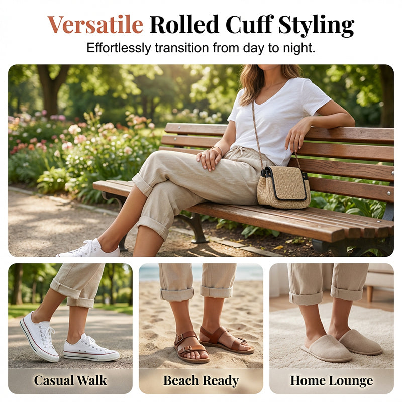 ⏳Time-Limited Special⏰Women's Casual Cotton Linen Capris
