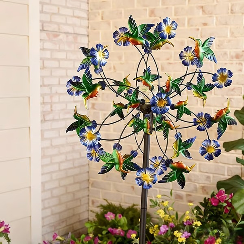 🌸🎡 Solar-Powered Wind Spinner for Garden