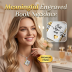Mother's Day Engraved Book Necklace