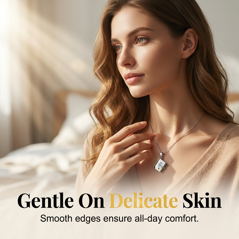 Mother's Day Engraved Book Necklace