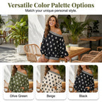 🌴👙 Bohemian Off-Shoulder Jumpsuit Set – Vintage Print & Pockets – Relaxed Vacation Romper 📸