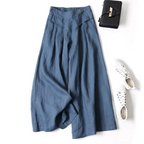 Women's Cotton-Linen Wide-Leg Pants