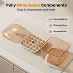 2-in-1 Ice Cube Maker with Storage Bin