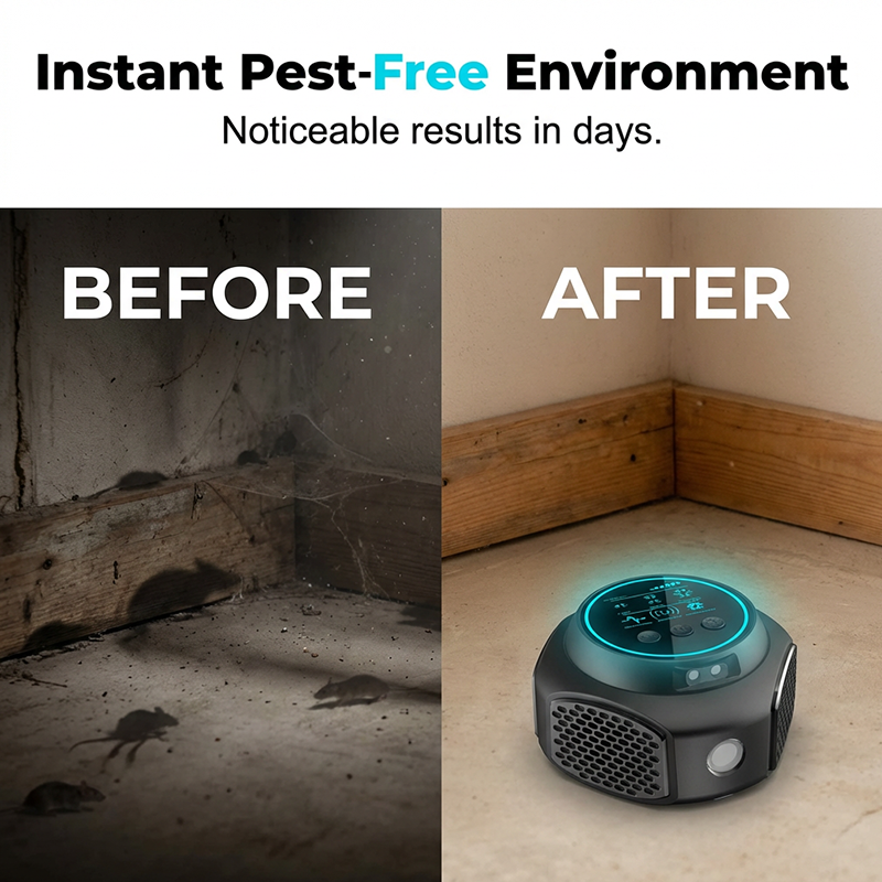 ⚡【High-Power Ultrasonic Pest Repeller】— Rats and cockroaches will leave on their own—no chemicals, no killing! 🚫🐭