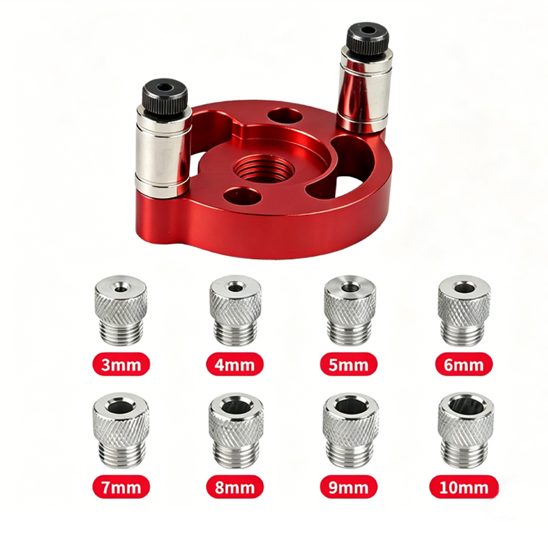 ⚙️ Self-Centering Dowel Jig Kit – Precision Woodworking, Adjustable Bushings & Durable Aluminum 🔨📏✨