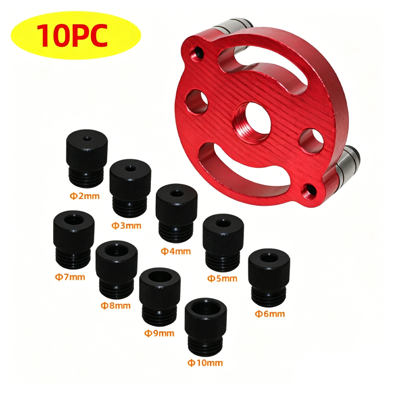 ⚙️ Self-Centering Dowel Jig Kit – Precision Woodworking, Adjustable Bushings & Durable Aluminum 🔨📏✨