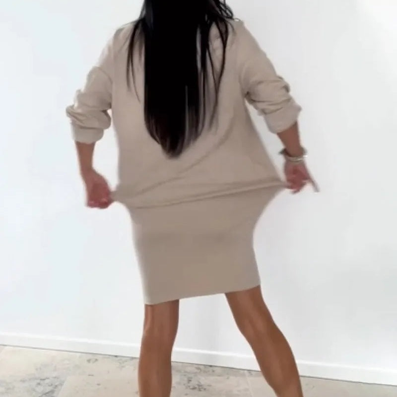 Women's Casual Crewneck Sweatshirt Dress