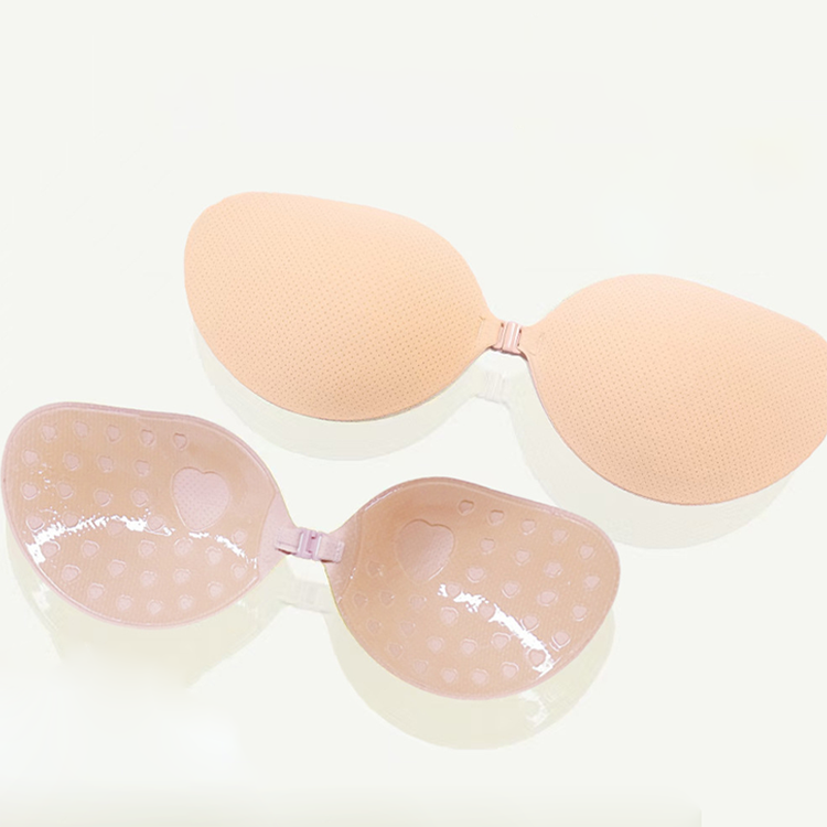 💎 Front Clasp Sticky Push-Up Bra | Deep Plunge Reusable Adhesive Bra Cups