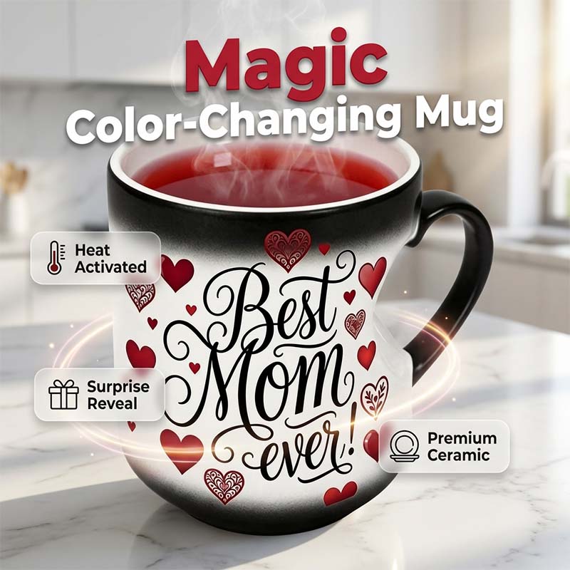 ☕️ Heat-Activated "Best Mom Ever" Color-Changing Mug 💖 Magic Mug Mother's Day Gift