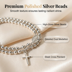 Double-Wrap Rosary Beaded Bracelet