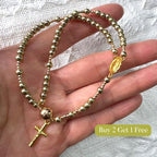 Double-Wrap Rosary Beaded Bracelet