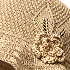 🥳SUMMER HOT SALE🔥Women's Crochet Bucket Hat with Flower Accent