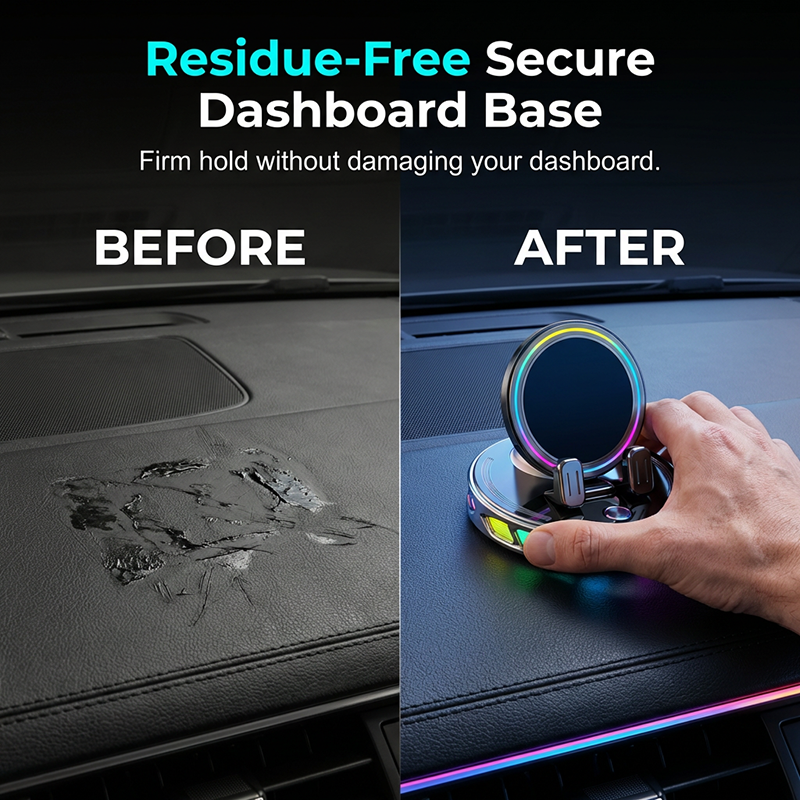 📱 RGB Car Phone Mount ✅ Auto-Clamping & Wireless Charging | Safe One-Hand Driving 🚗