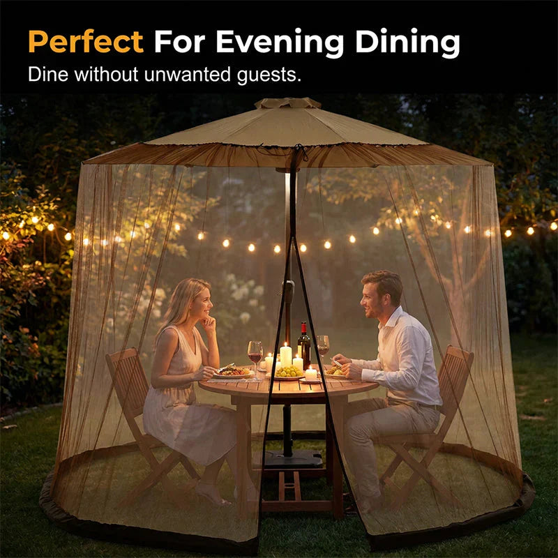 🚩🌞Patio Umbrella Mosquito Netting Screen