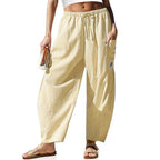 Summer Loose Fit Gingham Pants for Women