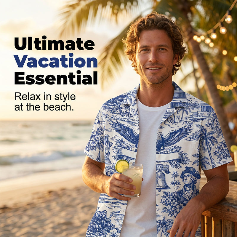 🏖️250th Anniversary Hawaiian Shirt – Patriotic, Soft, Breathable ✨
