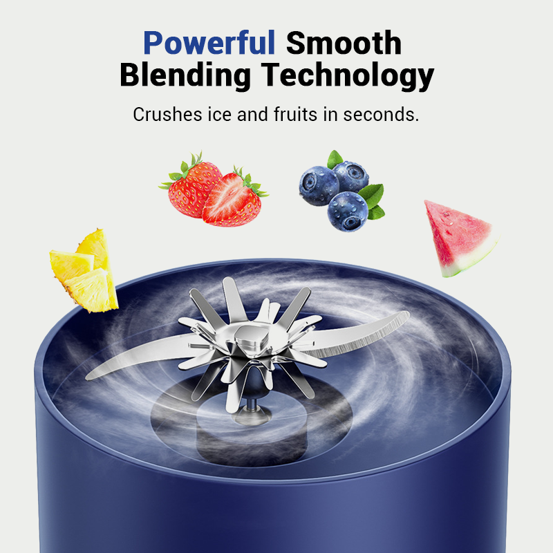 🍓🥤 1300ml Portable Blender – Dual Lids + Straw, USB Rechargeable, Powerful & Compact. Fresh Juice Anywhere! 🌎✨