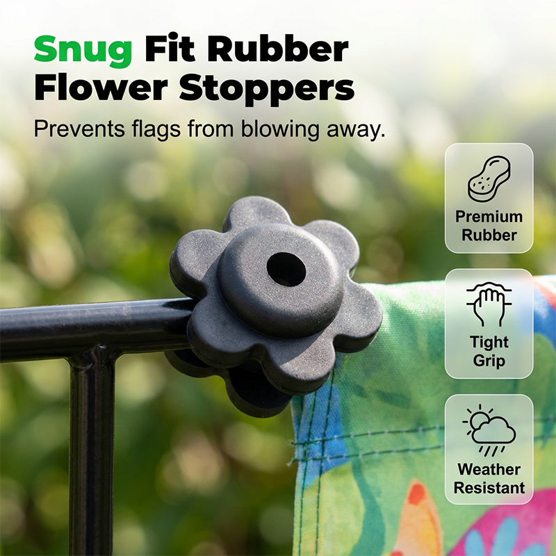 Garden Flag Stopper & Clip Set
