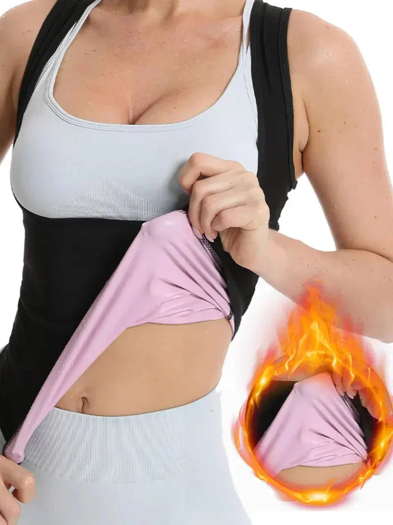 Sauna Fat Burning Belly Undershirt Fitness Sweat Suit Running Sportswear Sweat Undershirt Corset Women