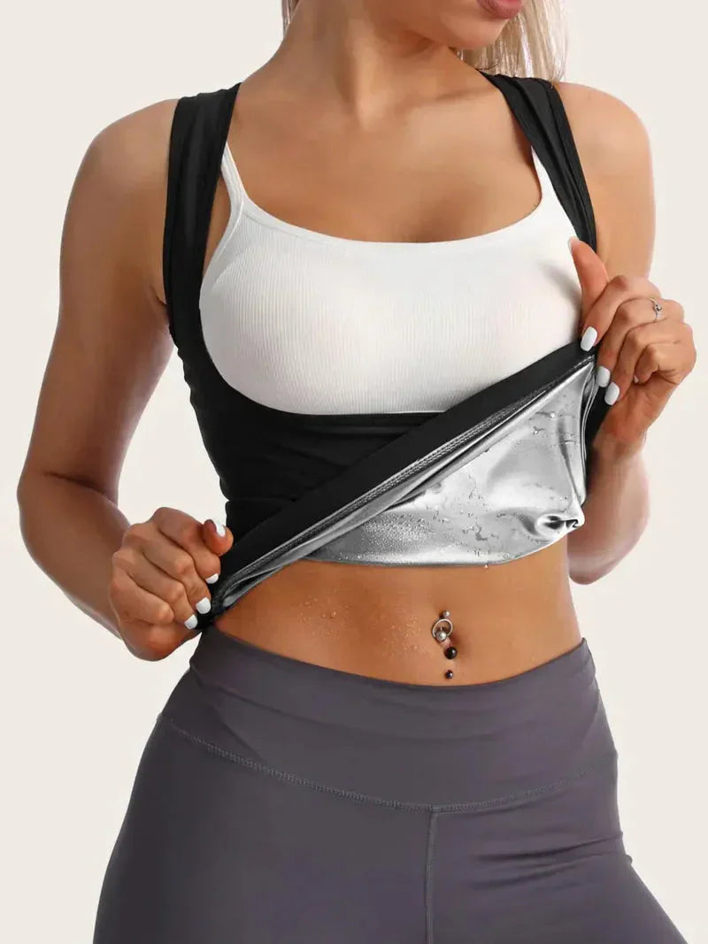 Sauna Fat Burning Belly Undershirt Fitness Sweat Suit Running Sportswear Sweat Undershirt Corset Women