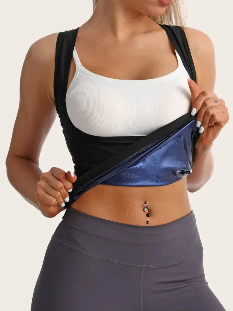 Sauna Fat Burning Belly Undershirt Fitness Sweat Suit Running Sportswear Sweat Undershirt Corset Women