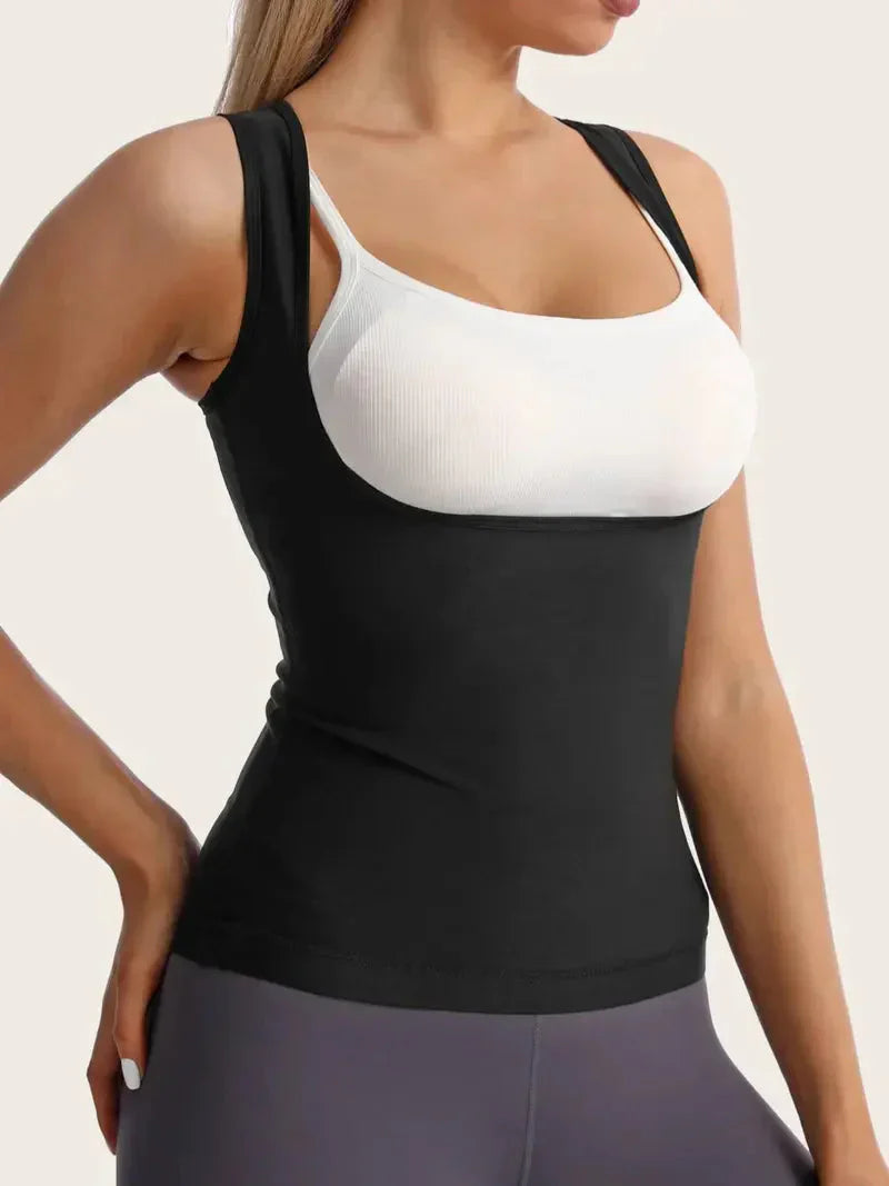 Sauna Fat Burning Belly Undershirt Fitness Sweat Suit Running Sportswear Sweat Undershirt Corset Women