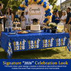 "Grad 2026" Confetti Tablecloth