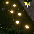 Solar Paw Print Garden Lights