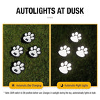 Solar Paw Print Garden Lights