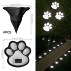 Solar Paw Print Garden Lights