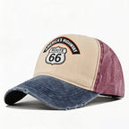 🏍️ Vintage Route 66 Baseball Cap – Distressed Style, Adjustable Fit.