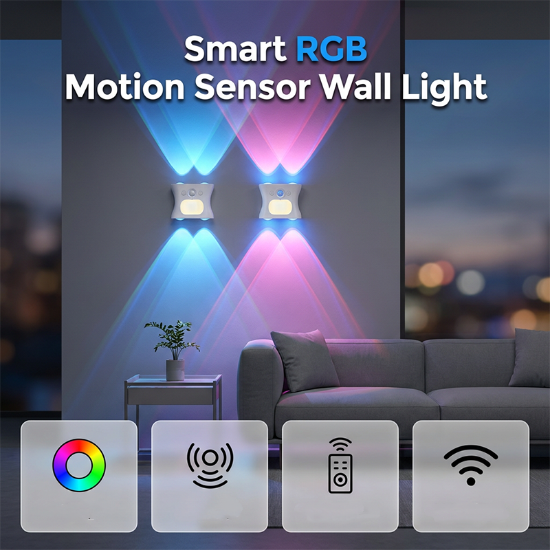 Motion Sensor Wall Light with Remote