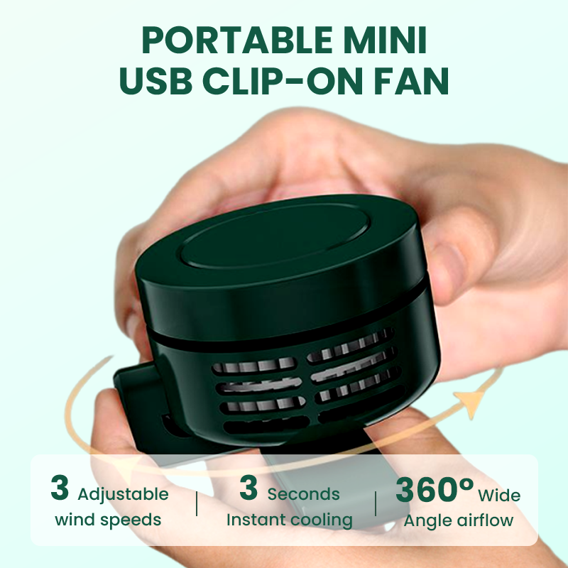 Portable Mini USB Clip-On Fan