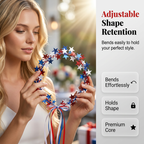 Independence Day Star Headband with Ribbons