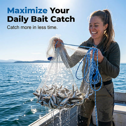 🎣 Easy-Throw Cast Net – Fast-Sinking Weighted Mesh for Freshwater & Saltwater Fishing 🐟
