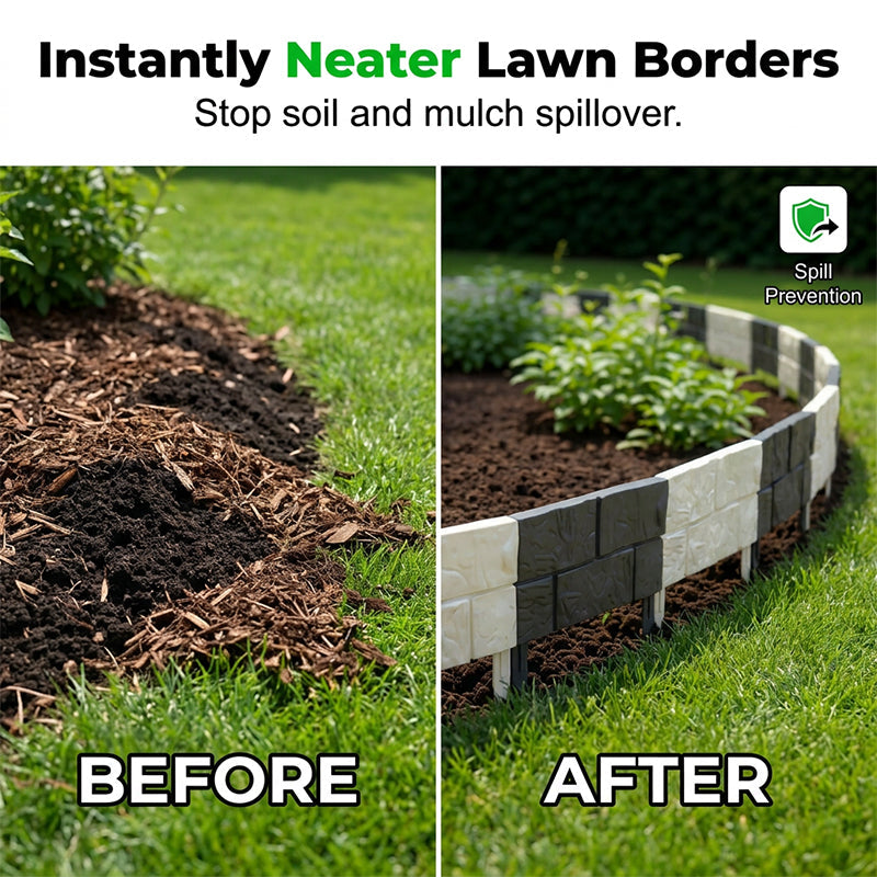 👁️Interlocking Faux Stone Garden Edging