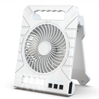 ✨ Solar-Powered Outdoor Fan – Rechargeable, Ultra-Quiet, with LED Light 💡